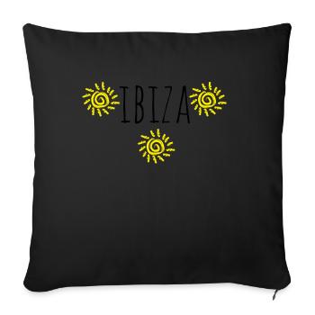 Ibiza - Sofa pillowcase 17,3'' x 17,3'' (45 x 45 cm) - black - Front