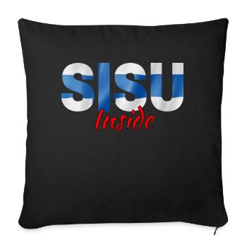 Sisu Inside - Sofa pillowcase 17,3'' x 17,3'' (45 x 45 cm) - black - Front