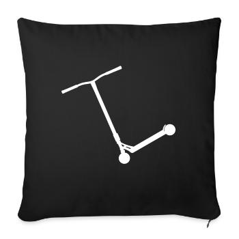 Trottinette v2 - Housse de coussin décorative 45 x 45 cm - noir - Devant