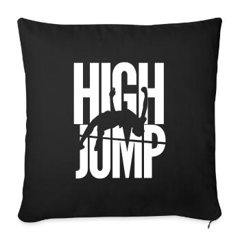 Fun High Jump Athletics - Sofa pillowcase 17,3'' x 17,3'' (45 x 45 cm) - black - Front