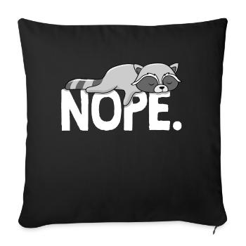 Funny Lazy Raccoon Lazy Sleeping Cap - Sofa pillowcase 17,3'' x 17,3'' (45 x 45 cm) - black - Front