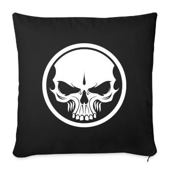 Evil Skull - Sofa pillowcase 17,3'' x 17,3'' (45 x 45 cm) - black - Front