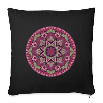Mandala - Sofa pillowcase 17,3'' x 17,3'' (45 x 45 cm) - black - Front