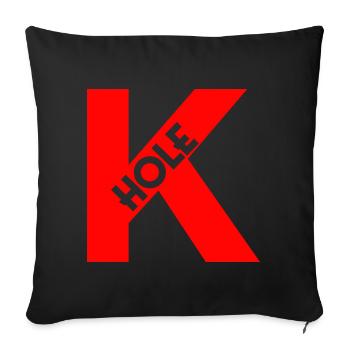 Keta K-Hole Party Goa Rave Techno Geschenk Club - Housse de coussin décorative 45 x 45 cm - noir - Devant