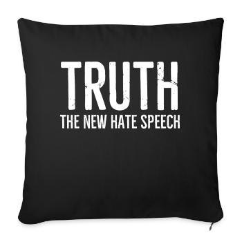 Vérité Le nouveau discours de haine - Housse de coussin décorative 45 x 45 cm - noir - Devant