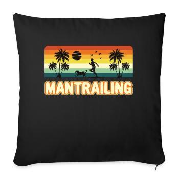 Mantrailer Mantrailing Tracking Dog Dog Sport - Sofa pillowcase 17,3'' x 17,3'' (45 x 45 cm) - black - Front