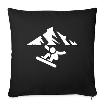 Snowboard Snowboarder - Sofakissenbezug 45 x 45 cm - Schwarz - Vorne