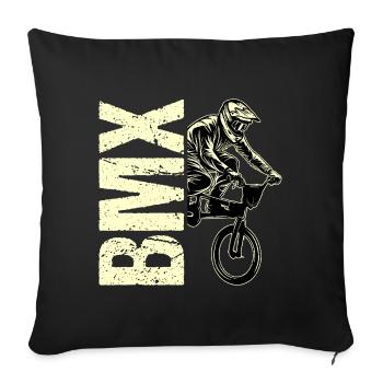 BMX Bicycle Hobby Sport BMX Gift Idea - Sofa pillowcase 17,3'' x 17,3'' (45 x 45 cm) - black - Front