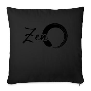 Zen - Sofakissenbezug 45 x 45 cm - Schwarz - Vorne