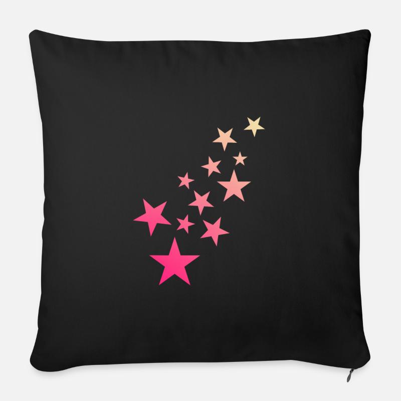 Stern Sternchen Muster Sternenhimmel - Sofakissenbezug 45 x 45 cm - Schwarz