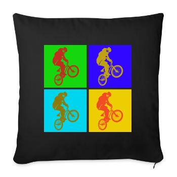 BMX Pop Art - Sofa pillowcase 17,3'' x 17,3'' (45 x 45 cm) - black - Front