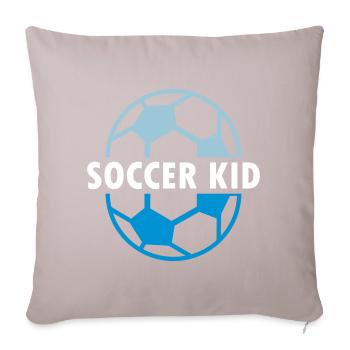 Soccer kid (two halves of football) - Sofa pillowcase 17,3'' x 17,3'' (45 x 45 cm) - light taupe - Front
