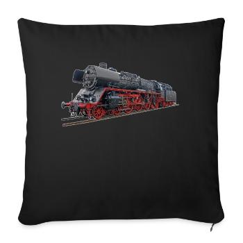 Steam locomotive 03 1010 - Sofa pillowcase 17,3'' x 17,3'' (45 x 45 cm) - black - Front
