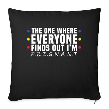 Celui où tout le monde découvre que je suis - Housse de coussin décorative 45 x 45 cm - noir - Devant