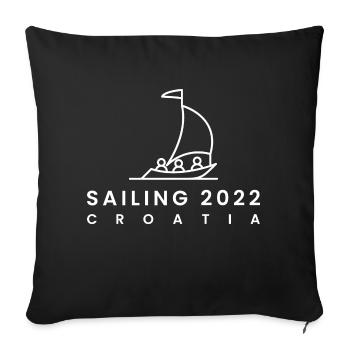 Sailing Croatia - Collection 2022 - Sofakissenbezug 45 x 45 cm - Schwarz - Vorne