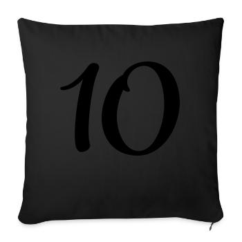 10 - Sofa pillowcase 17,3'' x 17,3'' (45 x 45 cm) - black - Front