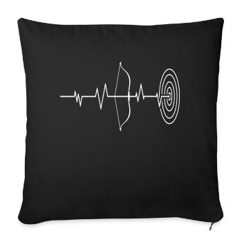 Grab This Eye-Catching Shirt "Heartbeat EKG - Sofa pillowcase 17,3'' x 17,3'' (45 x 45 cm) - black - Front