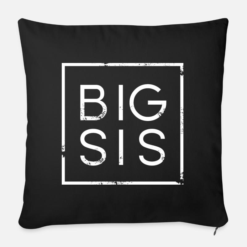 BIG SIS im quadrat - Sofakissenbezug 45 x 45 cm - Schwarz