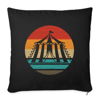 Zirkus Retro Style Vintage - Sofakissenbezug 45 x 45 cm - Schwarz - Vorne