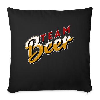 bier team betrunken arbeitskollegen saufen abends - Sofakissenbezug 45 x 45 cm - Schwarz - Vorne