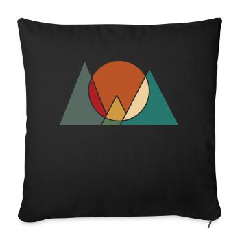 Unique Polygraph Mountains Design A Nice - Sofa pillowcase 17,3'' x 17,3'' (45 x 45 cm) - black - Front