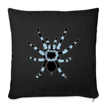 Tarentule orange du genou - Housse de coussin décorative 45 x 45 cm - noir - Devant