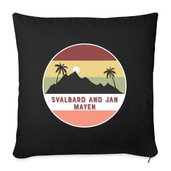 svalbard und jan mayen Retro Land und Länder - Sofakissenbezug 45 x 45 cm - Schwarz - Vorne
