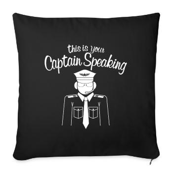 Captain on the apparatus - Sofa pillowcase 17,3'' x 17,3'' (45 x 45 cm) - black - Front