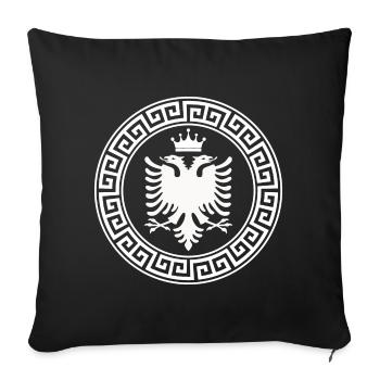 Albanian Double Eagle for Patriot National by - Sofa pillowcase 17,3'' x 17,3'' (45 x 45 cm) - black - Front