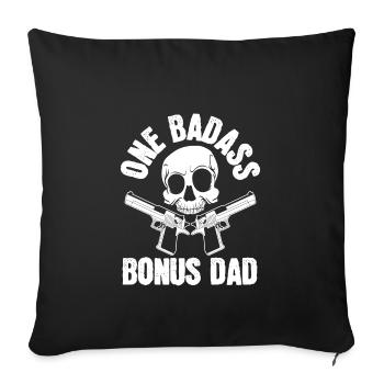 Dad Grandfather Uncles Grandpas Relative One Bad - Sofa pillowcase 17,3'' x 17,3'' (45 x 45 cm) - black - Front