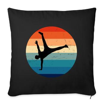 Breakdance Homme Bboy Hip Hop Break Dance - Housse de coussin décorative 45 x 45 cm - noir - Devant