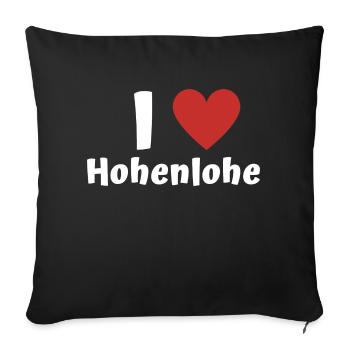 I Love Hohenlohe - Sofa pillowcase 17,3'' x 17,3'' (45 x 45 cm) - black - Front