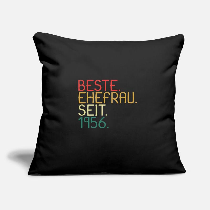 Beste Ehefrau Seit 1956 - Jahrestag Geschenk Sofakissenbezug 45 x 45 cm