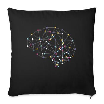 Tee-shirt intelligent pour les gens intelligents - Housse de coussin décorative 45 x 45 cm - noir - Devant