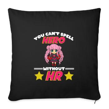Emploi Embauchez le Personnel de l'Entreprise - Housse de coussin décorative 45 x 45 cm - noir - Devant