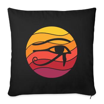 Eye Of Horus Retro Style Vintage - Sofa pillowcase 17,3'' x 17,3'' (45 x 45 cm) - black - Front
