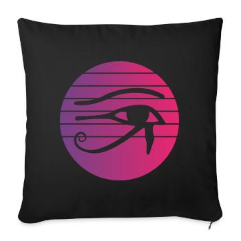 Eye Of Horus Retro Style Vintage - Sofa pillowcase 17,3'' x 17,3'' (45 x 45 cm) - black - Front
