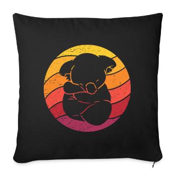 Koala Retro Style Vintage - Sofa pillowcase 17,3'' x 17,3'' (45 x 45 cm) - black - Front