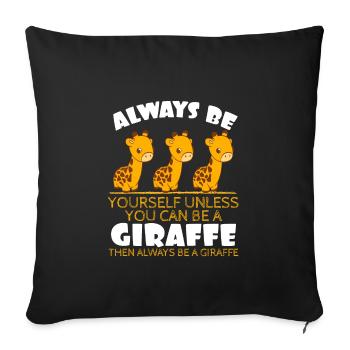 Tall Long-necked Animals Spots Collection Always - Sofakissenbezug 45 x 45 cm - Schwarz - Vorne