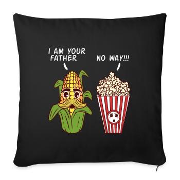Vegan Farm Vegetable Yellow Cooking Collection - Sofa pillowcase 17,3'' x 17,3'' (45 x 45 cm) - black - Front