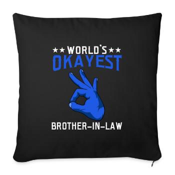Relative Sister Brother Sibling Collection - Sofa pillowcase 17,3'' x 17,3'' (45 x 45 cm) - black - Front