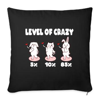 Rodent Animals Insane Percentage Collection Title - Sofa pillowcase 17,3'' x 17,3'' (45 x 45 cm) - black - Front