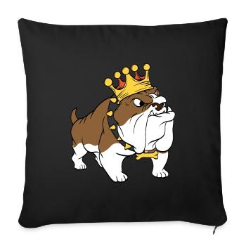 Crowned Cute Adorable Dog For Certified Dog Lover - Sofa pillowcase 17,3'' x 17,3'' (45 x 45 cm) - black - Front