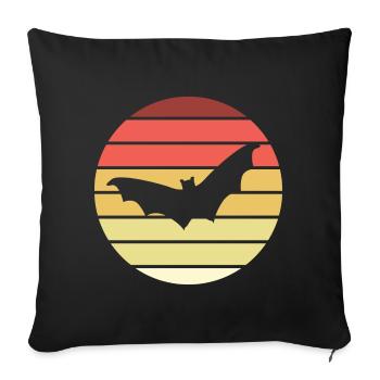 Bat Retro Style Vintage - Sofa pillowcase 17,3'' x 17,3'' (45 x 45 cm) - black - Front