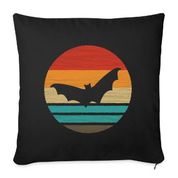 Bat Retro Style Vintage - Sofa pillowcase 17,3'' x 17,3'' (45 x 45 cm) - black - Front