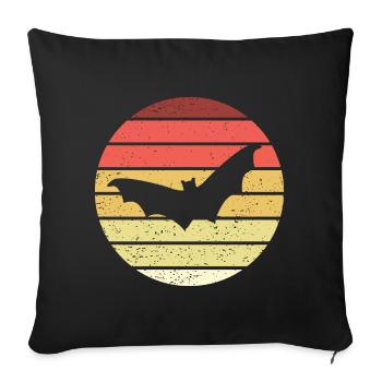 Bat Retro Style Vintage - Sofa pillowcase 17,3'' x 17,3'' (45 x 45 cm) - black - Front