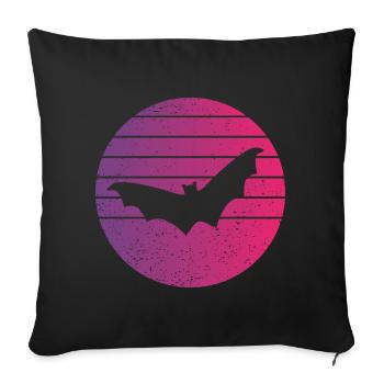 Bat Retro Style Vintage - Sofa pillowcase 17,3'' x 17,3'' (45 x 45 cm) - black - Front