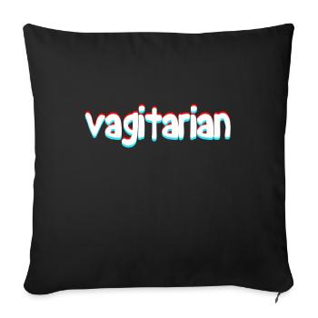 Chemise humoristique adulte drôle vagin pour les - Housse de coussin décorative 45 x 45 cm - noir - Devant
