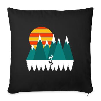 Cool Mountain Shooting Tee For Hunters Hunt Is - Sofakissenbezug 45 x 45 cm - Schwarz - Vorne