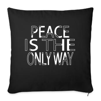 citation bonne paix pour le cadeau d’anniversaire de Paris - Housse de coussin décorative 45 x 45 cm - noir - Devant